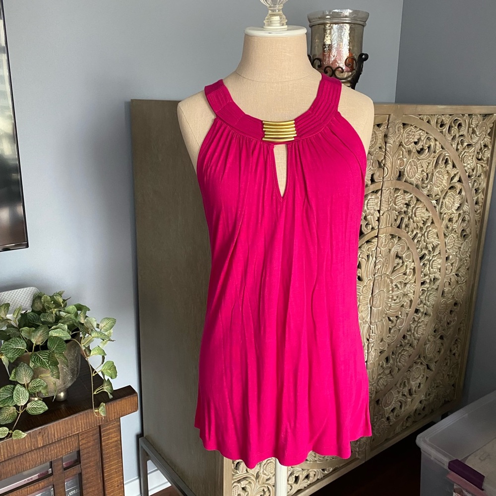 [Cable & Gauge] Pink Top with Gold Detail